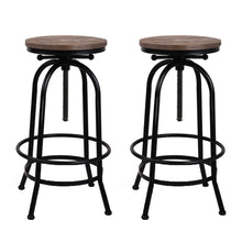 Load image into Gallery viewer, Artiss Set of 2 Kitchen Bar Stools Vintage Bar Stool Retro Rustic Industrial Chairs
