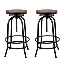Load image into Gallery viewer, Artiss Set of 2 Kitchen Bar Stools Vintage Bar Stool Retro Rustic Industrial Chairs