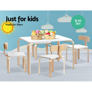 Artiss Kids Table and Chair Set Study Desk Dining Wooden