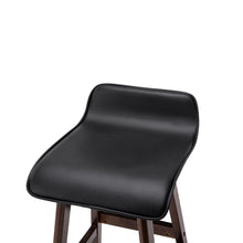 Load image into Gallery viewer, Artiss Set of 2 PU Leather and Wood Bar Stool - Black