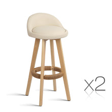 Load image into Gallery viewer, Artiss Set of 2 PU Leather Bar Stools - Beige