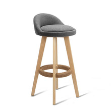 Load image into Gallery viewer, Artiss Set of 2 Fabric Bar Stools-Grey