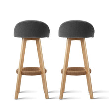 Load image into Gallery viewer, Artiss Set of 2 Fabric Bar Stools-Grey