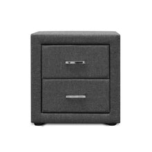 Load image into Gallery viewer, Artiss Fabric Bedside Table - Grey