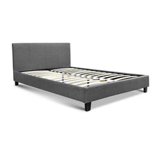 Load image into Gallery viewer, Artiss Double Size Fabric Bed Frame Headboard Grey