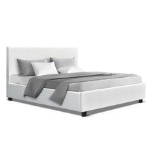 Load image into Gallery viewer, Artiss Double Full Size Bed Frame Base Mattress Platform White Leather Wooden NEO