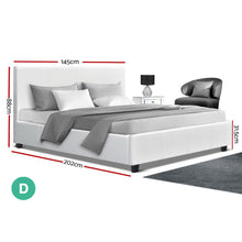 Load image into Gallery viewer, Artiss Double Full Size Bed Frame Base Mattress Platform White Leather Wooden NEO