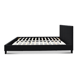 Queen Size Fabric Bed Frame - Charcoal