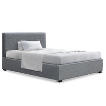Load image into Gallery viewer, Artiss King Single Size Gas Lift Bed Frame Base With Storage Mattress Grey Fabric NINO