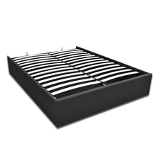 Load image into Gallery viewer, Artiss TOKI Double Size Storage Gas Lift Bed Frame without Headboard Fabric Charcoal