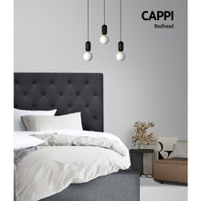 Load image into Gallery viewer, Double Size Bed Head Headboard Bedhead Fabric Frame Base CAPPI Charcoal