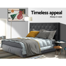 Load image into Gallery viewer, Double Size Bed Head Headboard Bedhead Fabric Frame Base CAPPI Charcoal