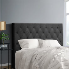 Load image into Gallery viewer, Double Size Bed Head Headboard Bedhead Fabric Frame Base CAPPI Charcoal