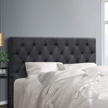 Load image into Gallery viewer, Queen Size Bed Head Headboard Bedhead Fabric Frame Base CAPPI Charcoal