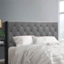 Load image into Gallery viewer, Queen Size Bed Head Headboard Bedhead Fabric Frame Base CAPPI Grey