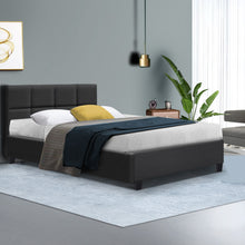 Load image into Gallery viewer, Bed Frame Double Size Base Mattress Platform Fabric Wooden Charcoal TINO