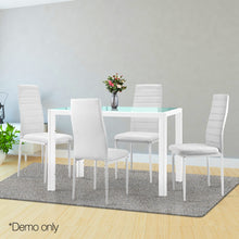 Load image into Gallery viewer, Artiss 5 Piece Dining Table Set - White