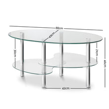 Load image into Gallery viewer, Artiss 3 Tier Coffee Table - Glass