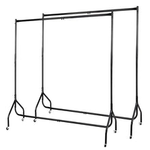 Load image into Gallery viewer, Set of 2 Clothes Racks Metal Garment Coat Hanger Display Rolling Stand Shelf Portable
