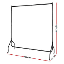 Load image into Gallery viewer, Set of 2 Clothes Racks Metal Garment Coat Hanger Display Rolling Stand Shelf Portable