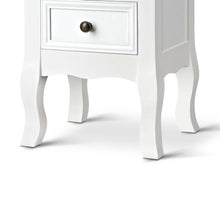Load image into Gallery viewer, Bedside Table French Provincial Lamp Cabinet 2 Drawers White