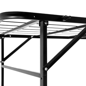 Artiss Foldable Queen Metal Bed Frame - Black