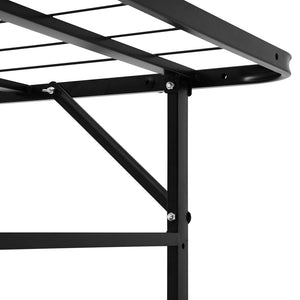 Artiss Foldable Single Metal Bed Frame - Black