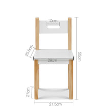 Load image into Gallery viewer, Artiss Kids Table and Chair Storage Desk - White &amp; Natural