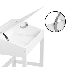 Load image into Gallery viewer, Artiss Kids Lift-Top Desk and Stool - White