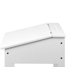 Load image into Gallery viewer, Artiss Kids Lift-Top Desk and Stool - White