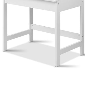 Artiss Kids Lift-Top Desk and Stool - White