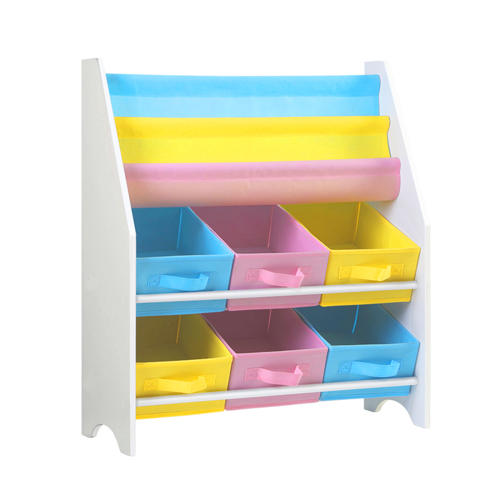 Artiss Kids Bookshelf Toy Storage Organizer Bookcase 2 Tiers