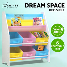 Load image into Gallery viewer, Artiss Kids Bookshelf Toy Storage Organizer Bookcase 2 Tiers