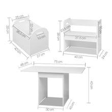 Load image into Gallery viewer, Artiss Kids Table and Chair Set - White