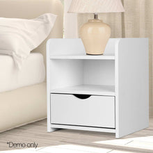 Load image into Gallery viewer, Artiss Bedside Table Drawer - White