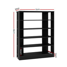 Load image into Gallery viewer, Artiss Shoe Cabinet Shoes Organiser Storage Rack 30 Pairs Black Shelf Wooden