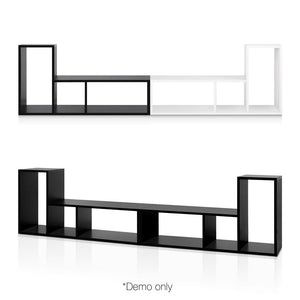 Artiss DIY L Shaped Display Shelf - Black