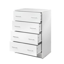 Load image into Gallery viewer, Artiss Tallboy 4 Drawers Storage Cabinet - White