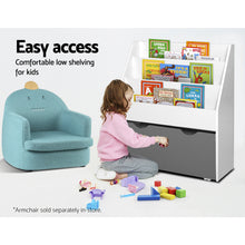 Load image into Gallery viewer, Keezi Kids Bookshelf Childrens Bookcase Organiser Storage Shelf Wooden White