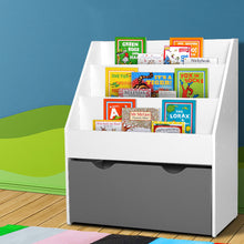 Load image into Gallery viewer, Keezi Kids Bookshelf Childrens Bookcase Organiser Storage Shelf Wooden White