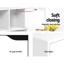 Load image into Gallery viewer, Artiss Display Shelf 8 Cube Storage 4 Door Cabinet Organiser Bookshelf Unit White