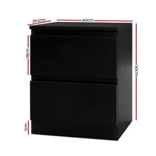 Load image into Gallery viewer, Artiss Bedside Tables Drawers Side Table Bedroom Furniture Nightstand Black Lamp