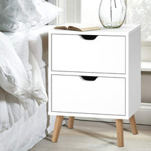 Load image into Gallery viewer, Artiss Bedside Tables Drawers Side Table Nightstand White Storage Cabinet Wood