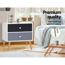 Load image into Gallery viewer, Artiss Bedside Tables Drawers Side Table Nightstand Lamp Side Storage Cabinet
