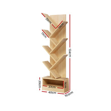 Load image into Gallery viewer, Artiss Display Shelf 7-Shelf Tree Bookshelf Book Storage Rack Bookcase Natural