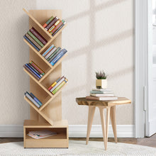 Load image into Gallery viewer, Artiss Display Shelf 7-Shelf Tree Bookshelf Book Storage Rack Bookcase Natural