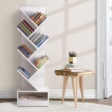 Load image into Gallery viewer, Artiss Display Shelf 7-Shelf Tree Bookshelf Book Storage Rack Bookcase White