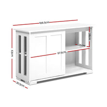 Load image into Gallery viewer, Artiss Buffet Sideboard Cabinet White Doors Storage Shelf Cupboard Hallway Table White