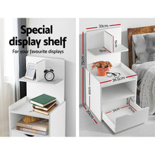Load image into Gallery viewer, Artiss Bedside Table Cabinet Shelf Display Drawer Side Nightstand Unit Storage