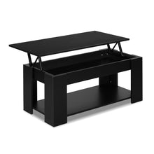 Load image into Gallery viewer, Artiss Lift Up Top Coffee Table Storage Shelf Black